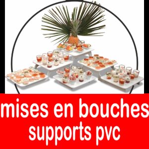 Présentoirs mises en bouche en plexiglass et PVC