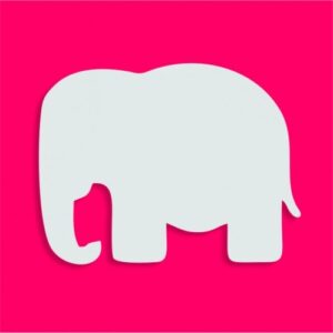 Support bonbons polystyrène elephant pour gateau bonbon