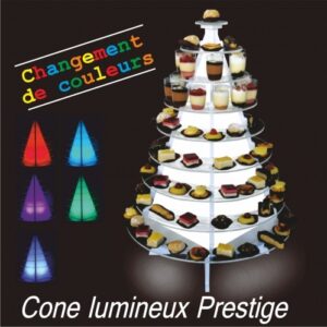 cône lumineux prestige avec parois diffusantes pour verrines