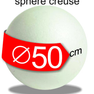 Sphère polystyrène creuse diamètre 50 cm, PSE