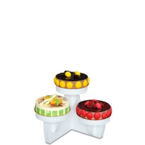 Lot de 8 présentoirs 3 gateaux en polystyrène