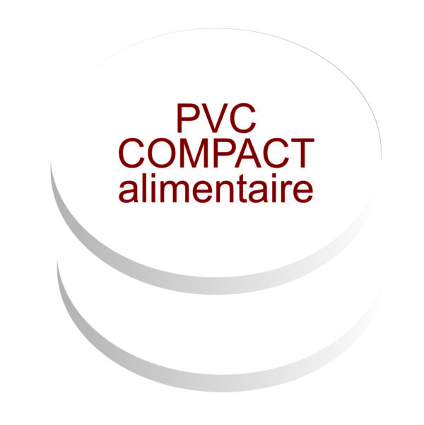 formats ronds pvc compact contact alimentaire de 5 mm d'épaisseur