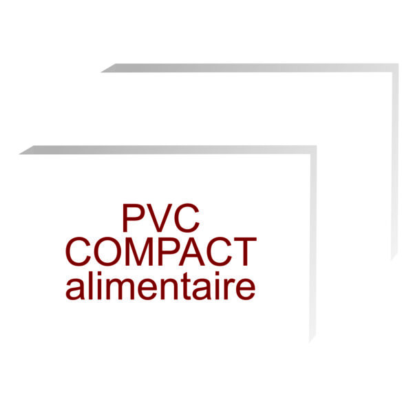 formats rectangles pvc compact contact alimentaire de 5 mm d'épaisseur