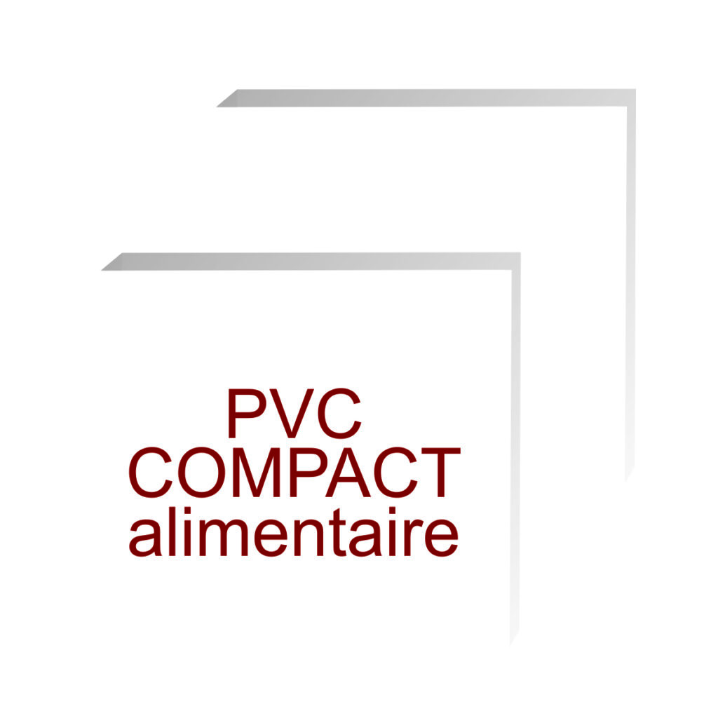 Découpe Carré PVC compact contact alimentaire Ep. 4mm