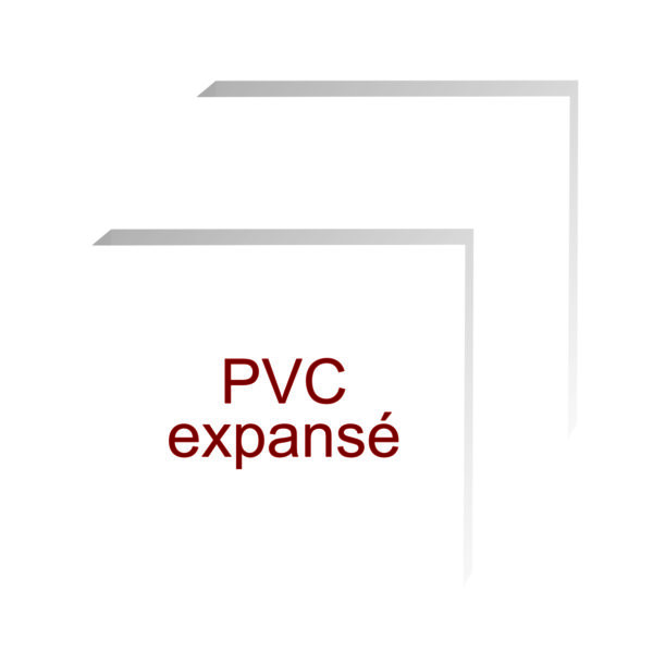 formats carrés pvc expansé de 5 mm d'épaisseur