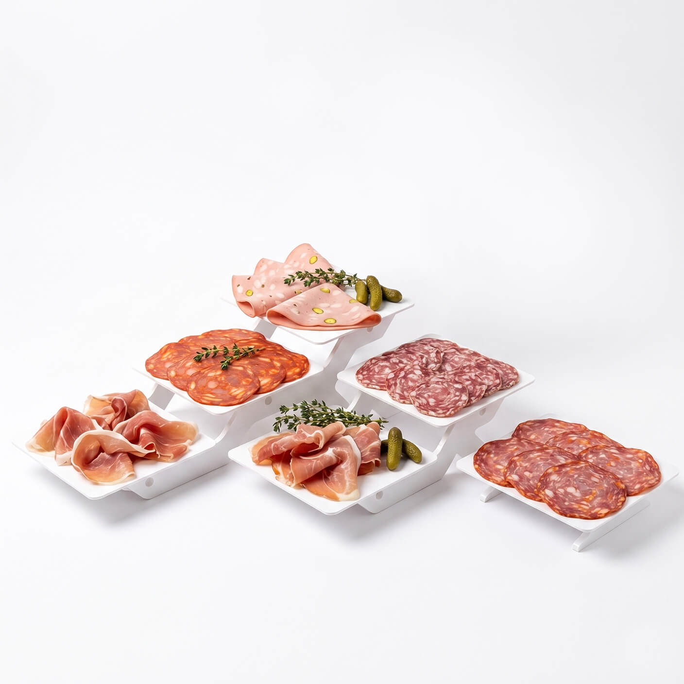 Présentoir Buffet Modulo Carré pour Verrines, Mises en Bouche et Gâteaux