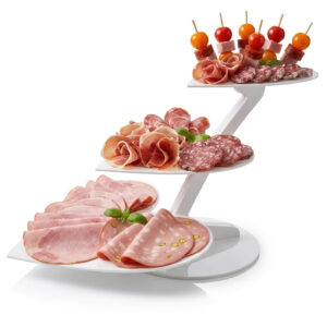 presentoir charcuterie buffet | Cœur 3 étages en PVC
