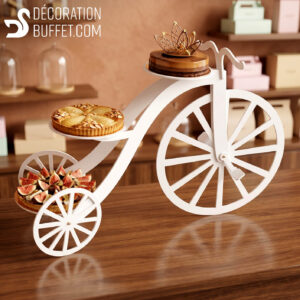 Présentoir gâteau 3 étages Vélocipède en PVC – Présentoir gâteau professionnel suspendu