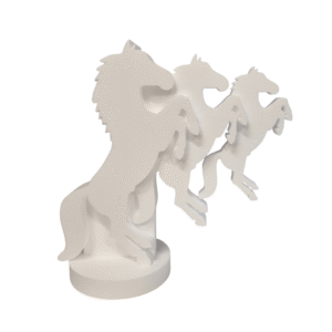 deco polystyrène Totem Chevaux | Présentoir Buffet Équestre