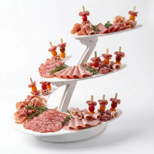 presentoir charcuterie buffet Boomerang | support traiteur 3 etages