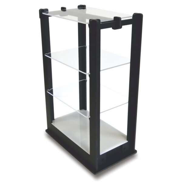 étagère lumineuse en pvc noir et plexi