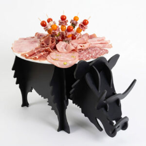 Présentoir buffet traiteur - Sanglier en PVC noir