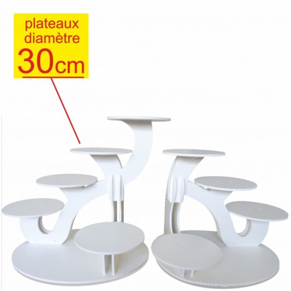 Ensemble de 2 présentoirs à gâteaux Excellence 11 gâteaux diamètre 30 cm