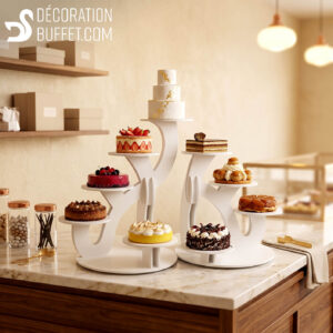 Présentoir gâteau professionnel – Ensemble Excellence 11 gâteaux Ø30 cm