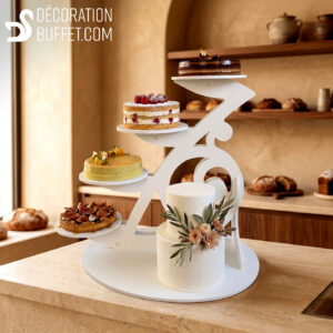 Présentoir gâteau 4 étages – Grand Succès 67,5 cm | Présentoir gâteau professionnel mariage