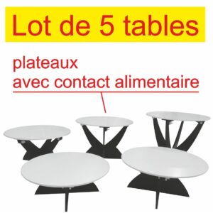 ENSEMBLE DE 5 PETITES TABLES POUR BUFFETS