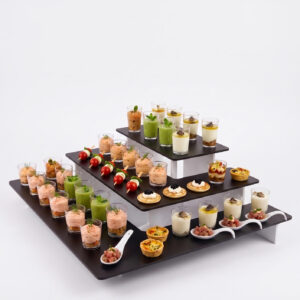 présentoir mignardise boulange PVC & Plexi | support vitrine pro