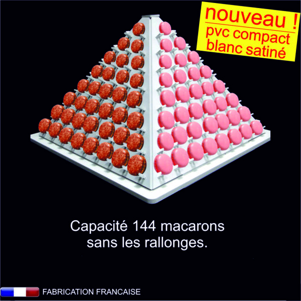 présentoir pyramide à macarons en pvc compact