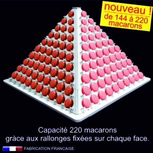 présentoir pyramide à macarons en pvc compact