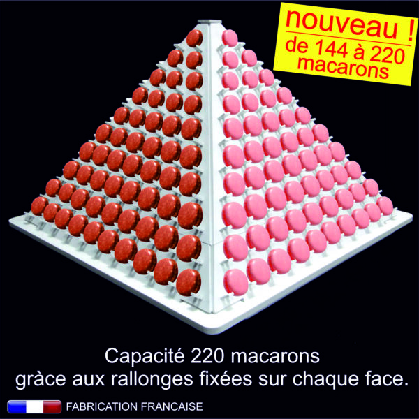 présentoir pyramide à macarons en pvc compact