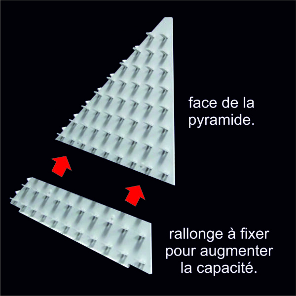 présentoir pyramide à macarons en pvc compact