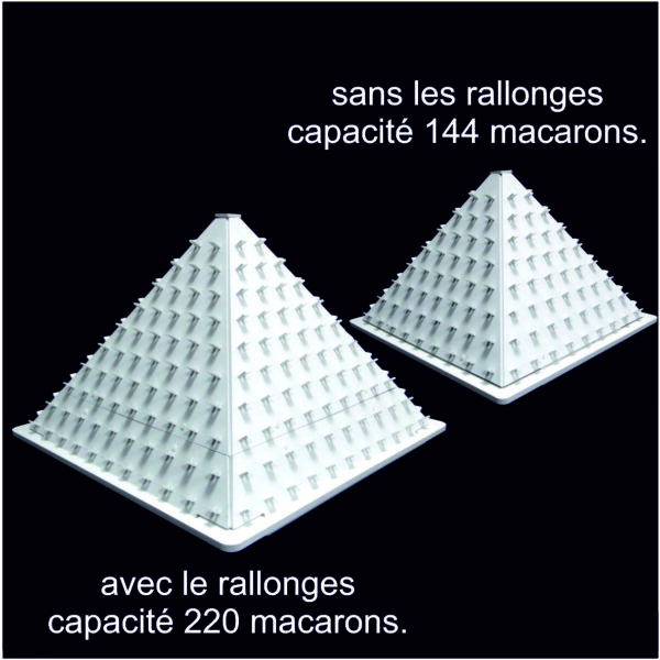 présentoir pyramide à macarons en pvc compact