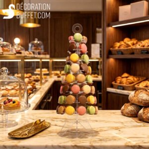 Présentoir pour macarons - Pièce montée en plexiglass 57 macarons