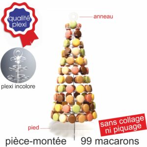 Présentoir à macarons - Pièce montée en plexiglass pour 99 macarons