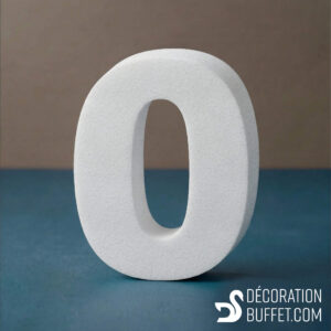 Chiffre 0 en polystyrène - H15 à 50cm