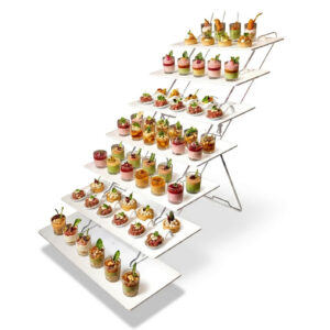 présentoir verrine Escalier Cabaret Rectangle | présentation buffet apéro