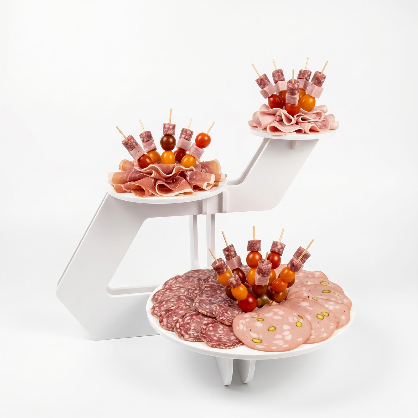 Présentoir Valet Triangles PVC | support présentation buffet