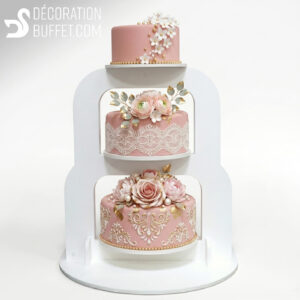 support gateau mariage 3 étages | Présentoir Pièce Montée PVC