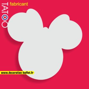 support gateau bonbons tête souris noeud personnage minnie