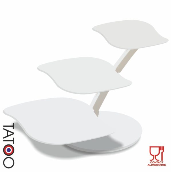 PRESENTOIR BUFFET 3 FORMES DESIGN EN PVC