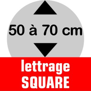 Lettrage SQUARE de 50 à 70 cm