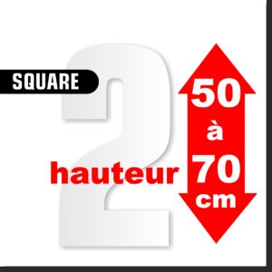 Chiffres SQUARE DE 50 à 70 cm