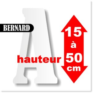 Majuscules BERNARD de 15 à 50 cm