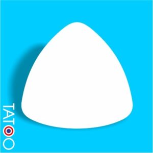 SILHOUETTE TRIANGLE EN PVC BLANC