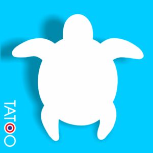 SILHOUETTE TORTUE DE MER PVC BLANC