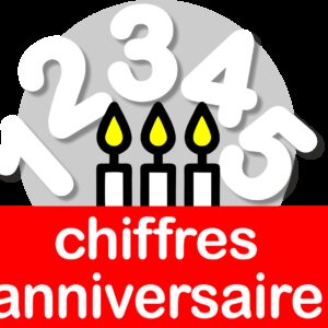 Chiffres anniversaire polystyrène