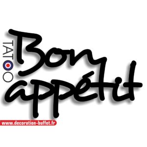 Texte bon appétit en pvc longueur 75 cm