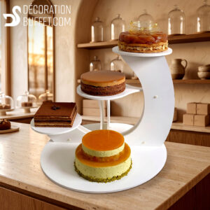 Présentoir boulangerie pour 5 gâteaux - Vogue en PVC