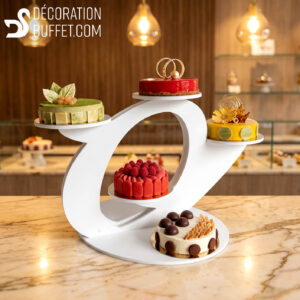 Présentoir gateau Ode - Support pour 5 entremets