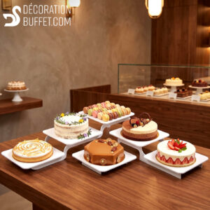 Présentoir gâteau modulable 3 niveaux - Modulo carré