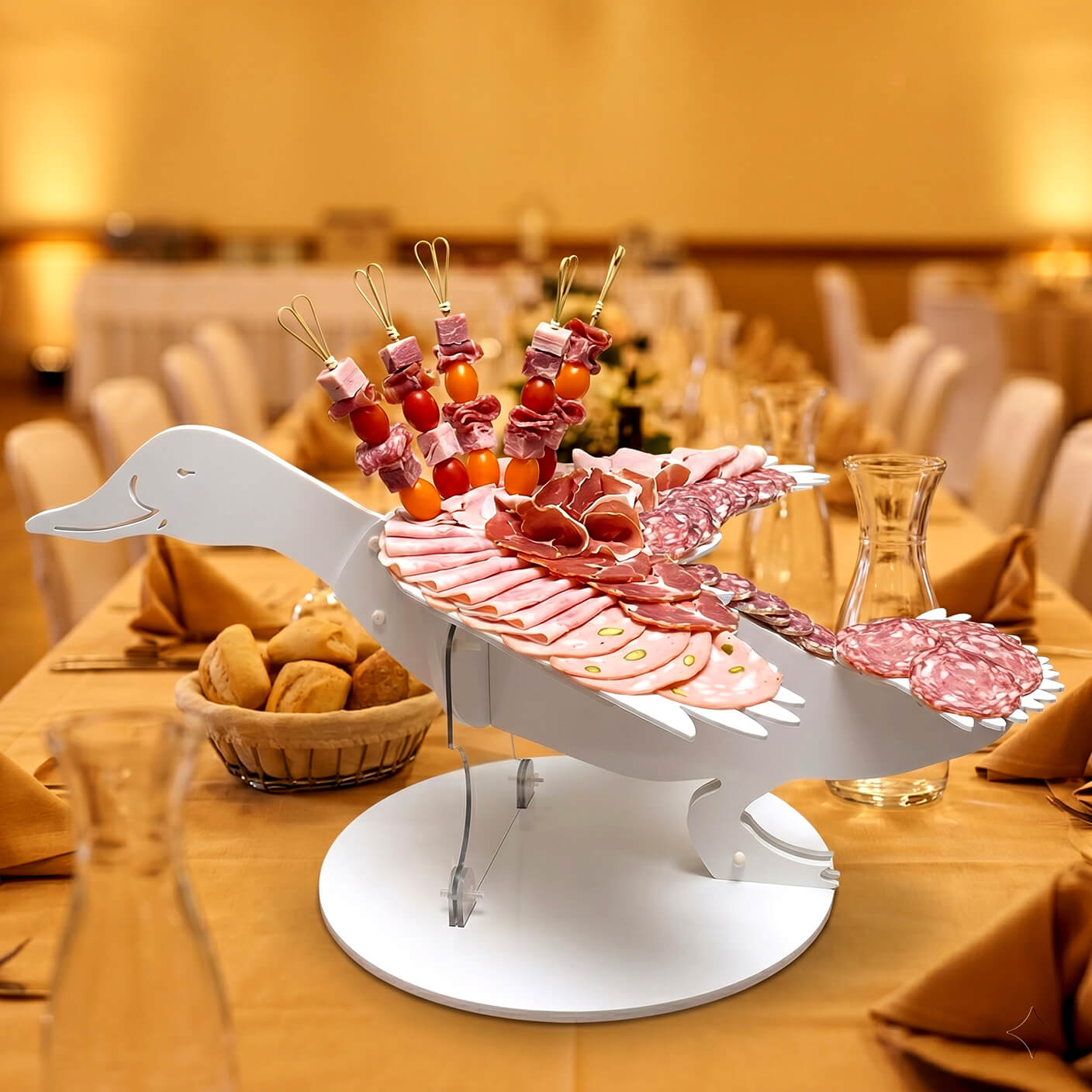 Présentoir buffet traiteur - Canard en PVC