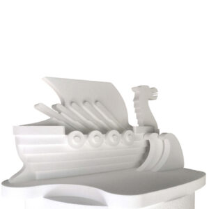 Bateau Drakkar en Polystyrène Géant – Présentoir à Gâteaux & Mignardises (92 cm)