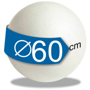Boule polystyrène 60 cm pleine – Sphère géante à piquer