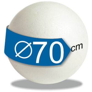 Boule polystyrène 70 cm pleine – Sphère géante à piquer